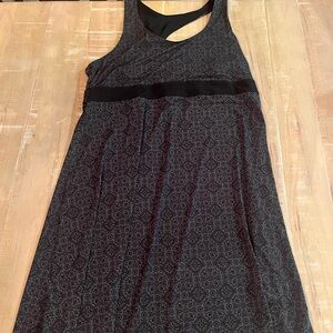 tek gear Black One-Shoulder Patterned A-Line Dress with Waistband